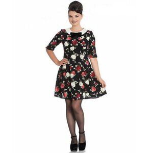 Hell Bunny Roses Dress 2XL (no bow)